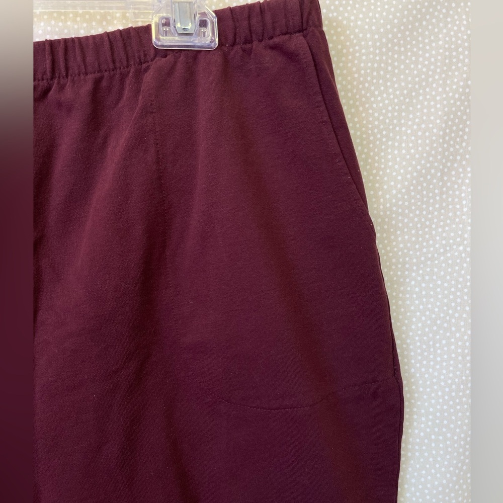 Denim & Co Vintage Maroon Lounge Pants 1XP - Picture 2 of 6
